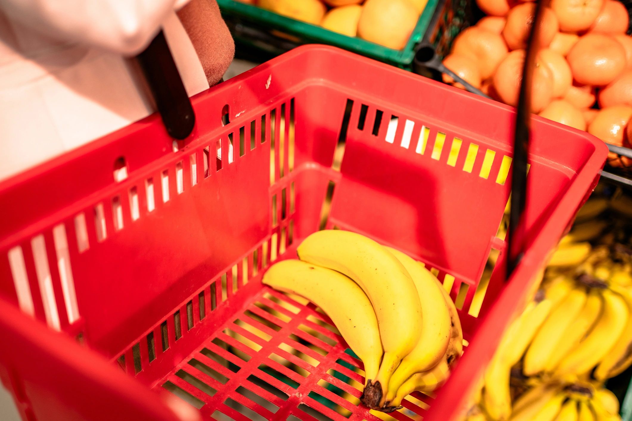 Bananas in a shopping cart